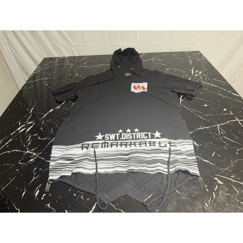 Switch Remarkable Barcode Hooded Short Sleeve Shirt 2XL